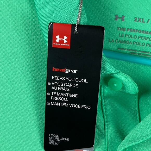 Under Armour Performance Polo Men's 2XL Green Yankee Trace 25th Anniversary New - Picture 6 of 12